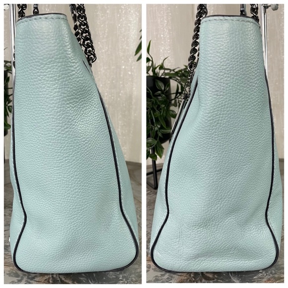 Coach Turnlock Chain Tote 27 57107 Chambray Blue - Picture 14 of 14